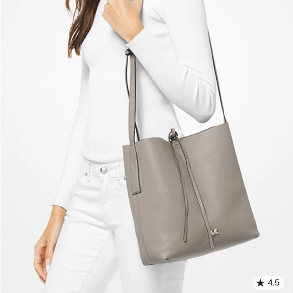 Michael Kors Junie Large Pebbled Leather Messenger Bag